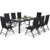 Záhradný nábytok hliníkový polywood s veľkým stolom Verona pre 8 ľudí Garden Point čierny