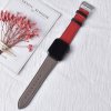 MojRemienok.sk Kožený náhradný remienok pre Apple Watch 42 mm/44 mm/45 mm/46 mm/49 mm Farba: červená a tmavo šedá