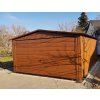 Plechová garáž 4x5 m imitácia dreva - zlatý dub