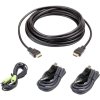 ATEN KVM prepojovací kábel [1x HDMI zástrčka, USB 2.0 zástrčka A, jack zástrčka 3,5 mm - 1x HDMI zástrčka, jack zástrčka 3,5 mm, USB 2.0 zásuvka B] 3.00 m; 2L-7D03UHX4