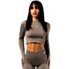 Dámske tričko Nebbia Power Her Seamless Long-Sleeve Top 892 Light Brown Ash L