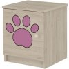 Nočný stolík Tlapka - Ružová