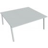 Pracovný stôl UNI A, 180x75,5x160 cm, sivá/sivá