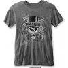 Guns N’ Roses tričko Faded Skull šedé