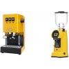 Gaggia New Classic E24 BC, yellow + Eureka Helios 75, yellow