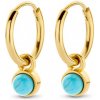 CO88 oceľové náušnice s tyrkysom C88CE-70417