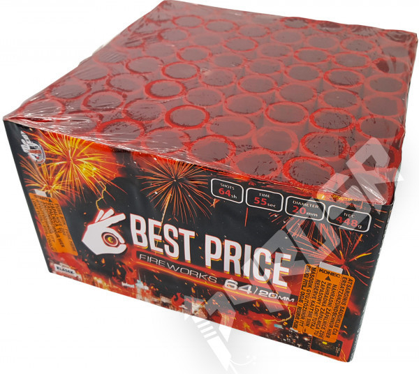 Kompaktný ohňostroj Best Price Wild Fire 64 rán 20 mm