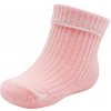 New Baby Dojčenské bavlnené ponožky ružové
