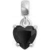 Daniel Wellington Strieborný prívesok s čiernym srdiečkom Charms DW00401052