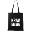 Nápis Krav Maga - Taška bavlnená - 42 x 38 cm ( Čierna )