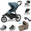 Set 7v1 Thule Urban Glide 3 Mid blue s magnetickou sponou + pláštenka + ochranná sieť + madlo + korbička Tinted Taupe + pláštenka + ochranná sieť na korbičku