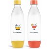 SodaStream fľaše Fuse 1l Orange/Yellow Tritan, vhodné do umývačky riadu (2 ks)