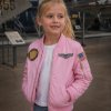 FOSTEX GARMENTS MA-1 KIDS FLIGHT JACKET detská bombera - RUŽOVÁ, M - 134/140 cm