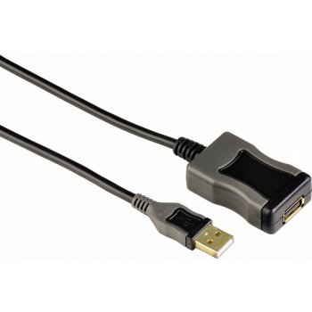 Hama 78482 USB 2.0 Extension Cable, active, A-plug - A-socket, 5m, black