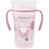 KikkaBoo hrnček trénovací 360° 300ml Owl ružová