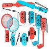 Sada príslušenstva 10v1 pre Joy-Con Nintendo Switch Športové držiaky TenisGolf