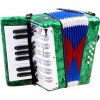 Veľký detský akordeón zelený
