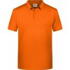 Pánska polokošeľa krátky rukáv Bio bavlna James Nicholson, Veľkosť XL, Farba Oranžová