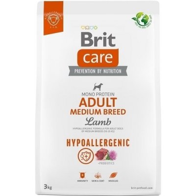 Brit Care Dog Hypoallergenic Adult Medium Breed Lamb 3 kg