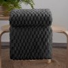 Eurofirany Prikrývka 3D Effect Čierna 260 GSM Polyester Deco 200x220