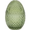 Chic Antique Zelená sklenená dóza vajíčko Saint-Émilion - Ø 8*12 cm - Chic Antique Sklenená dózička Egg Olive