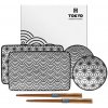 Tokyo Design Studio Set na sushi pre 2 osoby čierny vzor TOKYO