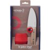 Detský nôž + chránič prstov Opinel Le Petit Chef set - červená uni