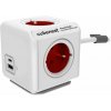 Cubenest Powercube Extended USB PD 20W, A+C, 4× zásuvka, 1,5m, bílá/červená, dětská pojistka, uzemnění, dok, 10A/250V PC420RD