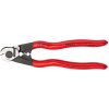 Knipex Nůžky na dráty dratěná lana kováno potaženo plastem 190 mm - 9561190