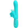 Pretty love - multifunction rabbit vibrator 4 in 1 butterfly aqua green