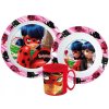 Stor Súprava plastového riadu Čarovná lienka Miraculous Ladybug s hrnčekom 3 diely