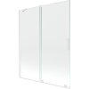 Mexen Velar, 2-krídlová posuvná vaňová zástena 140 x 150 cm, 8mm číre sklo, biely profil, 896-140-000-01-20
