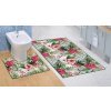 Bellatex koupelnová předložka 3D tisk sada Ibišek - 60x100 60x50cm