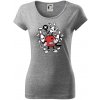 Bowling komiks - Dámske tričko Pure - XS ( Tmavosivý melír )