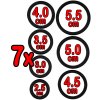 Push Production Rubber Cockring 7 Ring Set