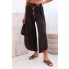 Fashionweek dámske viskózové nohavice s rozparkom na nohaviciach K81378 Hnedý