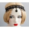 B-TOP Dámska čipková čelenka GOTHIC - čierna