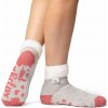 Heat Holders dámske termo ponožky LOUNGE Šedé ružový kontrast