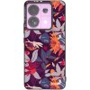 Picasee silikónový čierny obal pre Xiaomi Redmi Note 13 Pro 5G - Purple Leaf