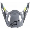 ALPINESTARS šilt pre prilby SUPERTECH S-M8 CONTACT, ALPINESTARS (strieborná matná)