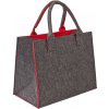 DEMA Plstená taška 35x20x28 cm Shopper L antracit/červená