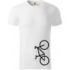 Bicykel na výšku - Tričko z organickej bavlny - XL ( Biela )