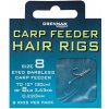 Drennan náväzce Carp Feeder Hair Rigs Barbless 12 7 lb