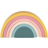 Petite&Mars Hračka silikónová skladacia Rainbow Intense Ochre 12m+ 6 ks