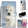 Peňaženkové kožené puzdro Drawing Cross na Xiaomi Redmi Note 10/10S - Snow Puppy