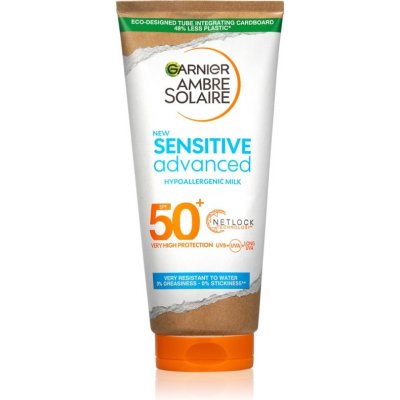 Garnier Ambre Solaire Sensitive Advanced opaľovacie mlieko pre citlivú pokožku SPF 50+ 175 ml