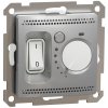 Schneider Electric Sedna Termostat priestorový, ovládanie elektrických radiátorov a stropného vykurovania, alumínium, SDD113506