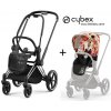 Farebný set ku kočíku Cybex Priam 4.0 Seat Pack Spring Blossom Dark Chrome Black