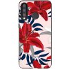 Picasee silikónový čierny obal pre Huawei P30 Lite - Red Lily