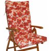 Nábytek PEGAS Polstr na teakové zahradní křeslo vysoké - vlčí máky červené
